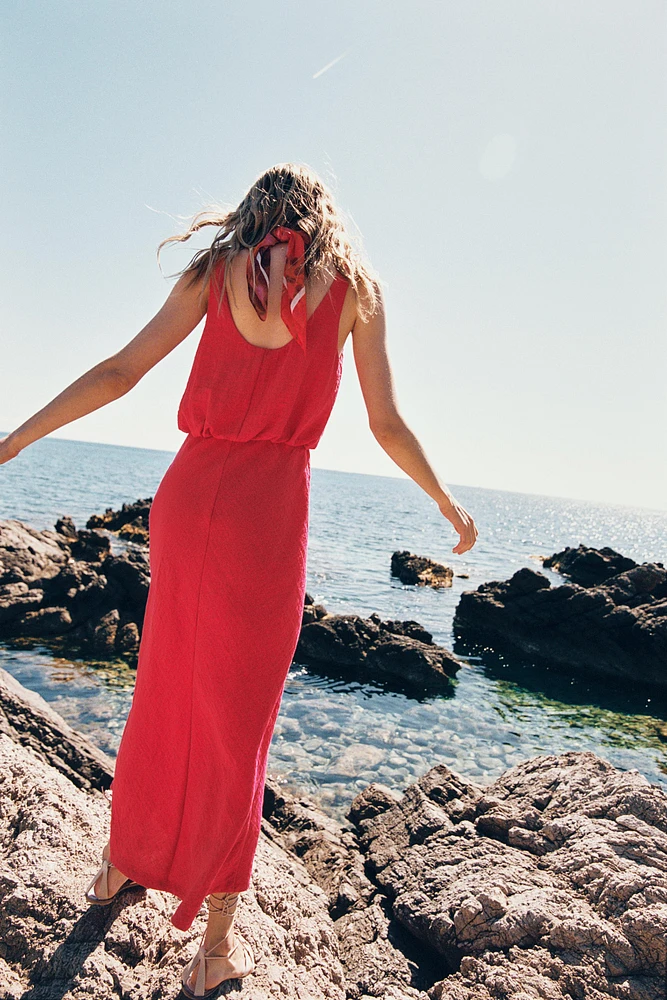 ROBE MIDI PLIS TAILLE