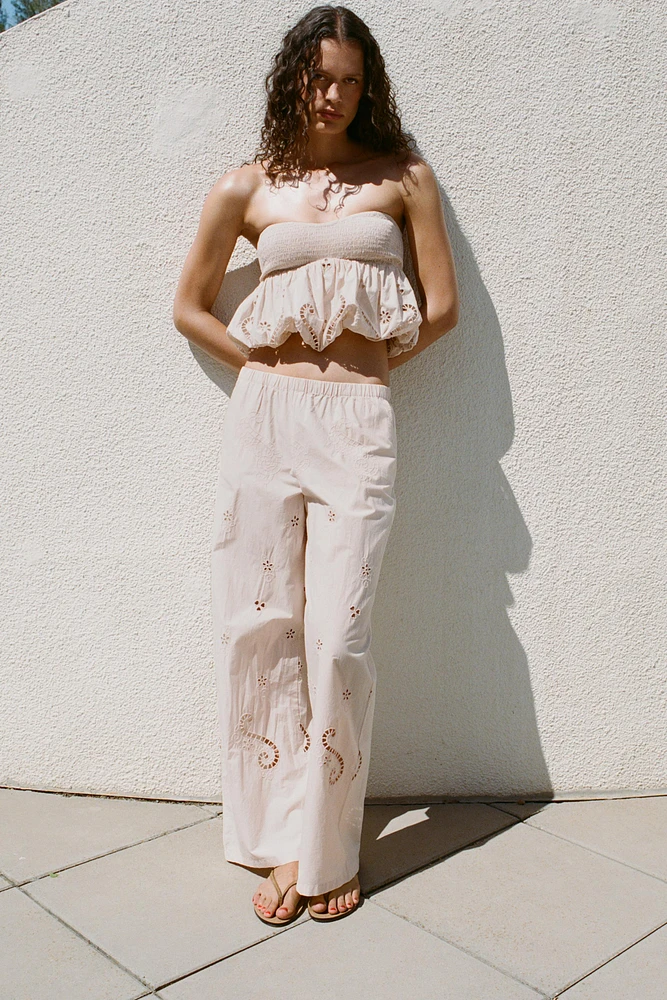 EMBROIDERED BALLOON TOP
