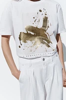 METALLIC GRAPHIC T-SHIRT