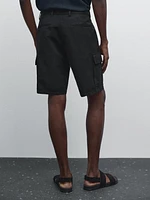 Bermuda cargo en coton mélang