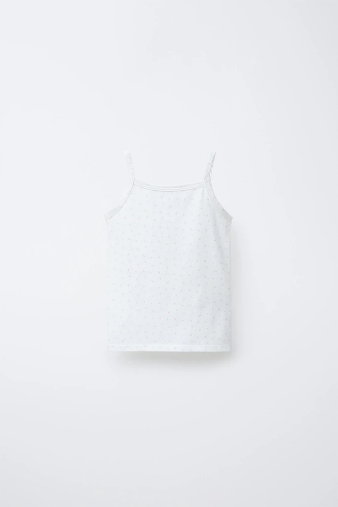 2-6 ANS/ LOT DE DEUX T-SHIRTS À CARREAUX VICHY ET PETITES FLEURS