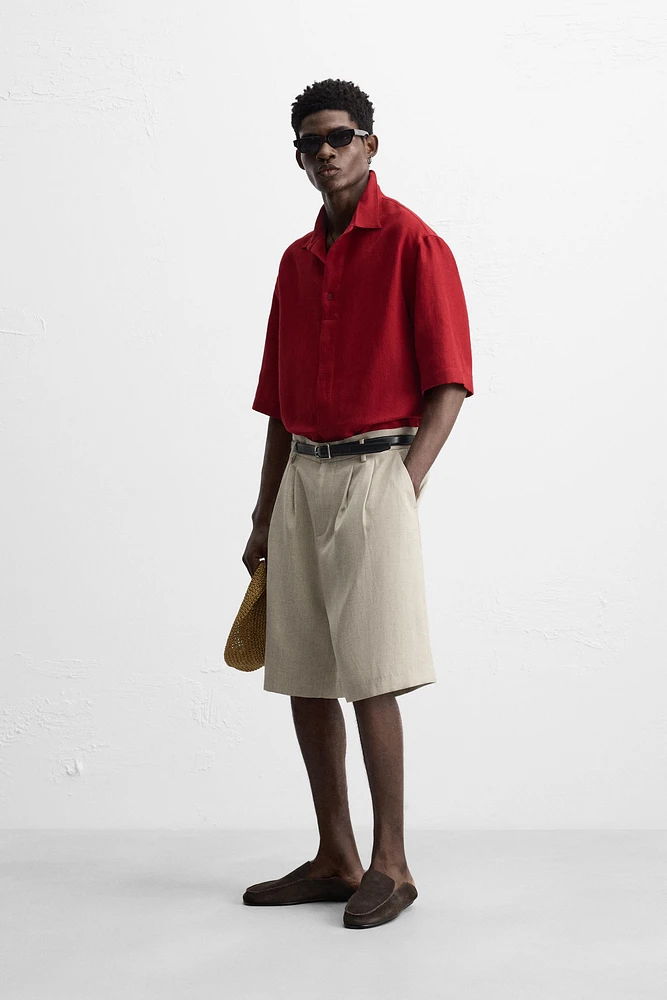 CHEMISE STRUCTURE COTON ET LIN