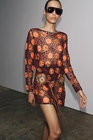 ROBE MINI EN MAILLE CROCHET