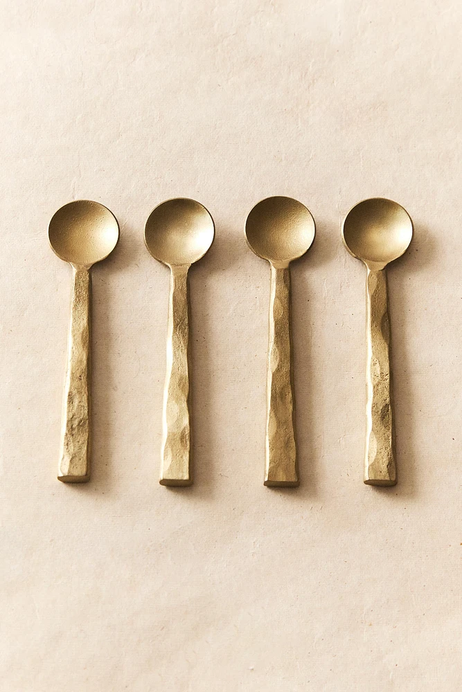 SET OF HAMMERED DESSERT SPOONS (SET OF 4)