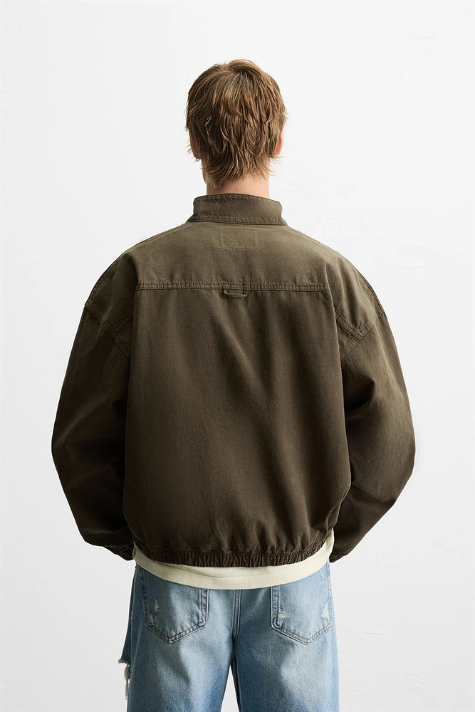 VESTE EN JEAN COL ZIP