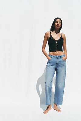 JEAN Z1975 DROIT TAILLE HAUTE LONGUEUR 7/8