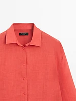 Flowing ramie blend shirt