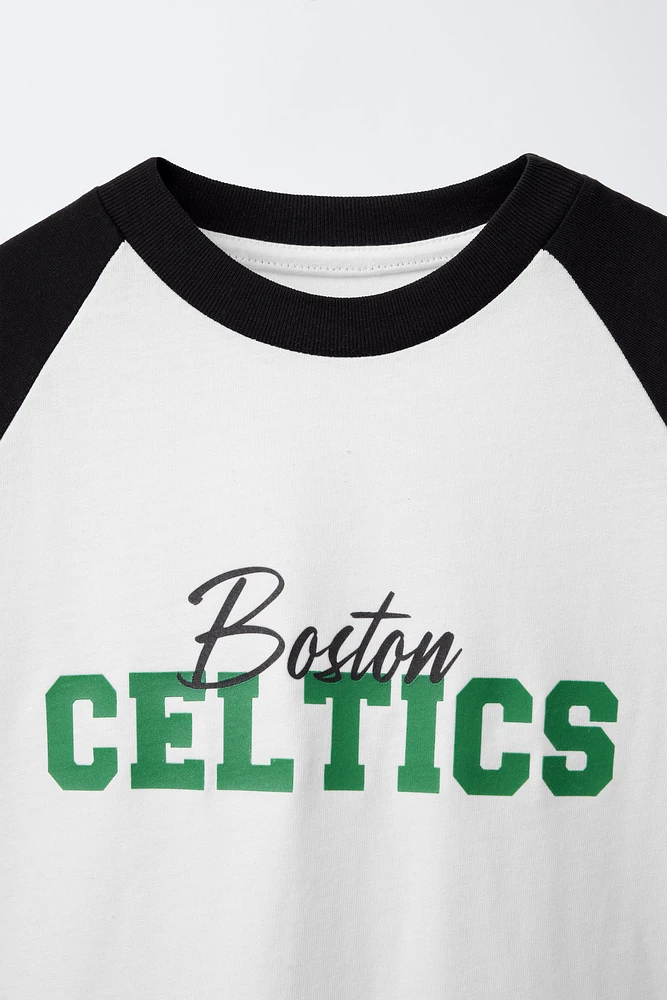 T-SHIRT À MANCHES RAGLAN BOSTON CELTICS NBA ©
