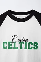 T-SHIRT À MANCHES RAGLAN BOSTON CELTICS NBA ©