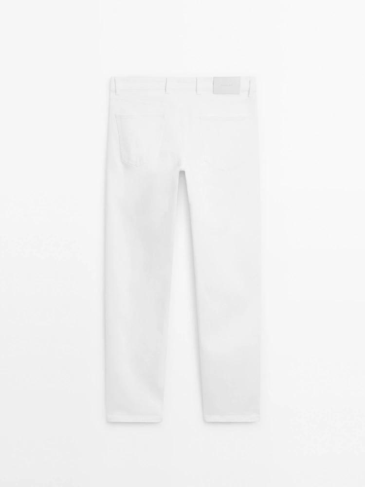 Slim fit denim trousers