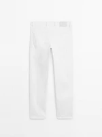 Slim fit denim trousers