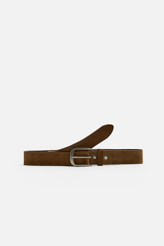 CEINTURE EN CUIR CROÛTE DE