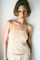 FLORAL EMBROIDERED KNIT TOP
