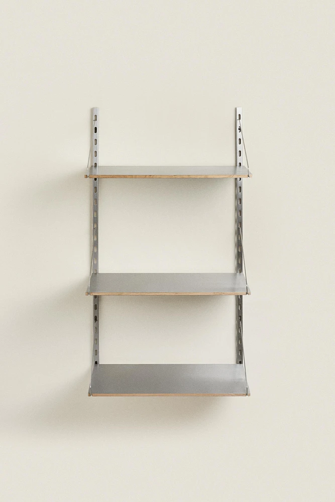 BOOKCASE WITH STEEL SHELVES