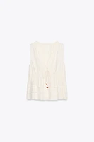 LACE TRIM SLEEVELESS TOP