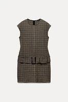 BELTED INTERLOCK DRESS