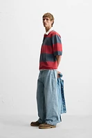 STRIPED KNIT POLO