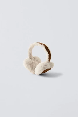 DOUBLE FACED HEART EAR MUFFS