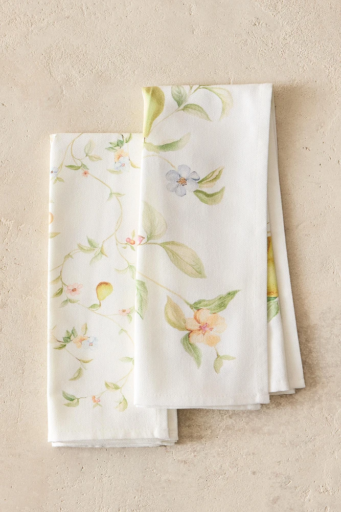 PACK OF COTTON KITCHEN TOWELS WITH PEARS (PACK OF 2)
