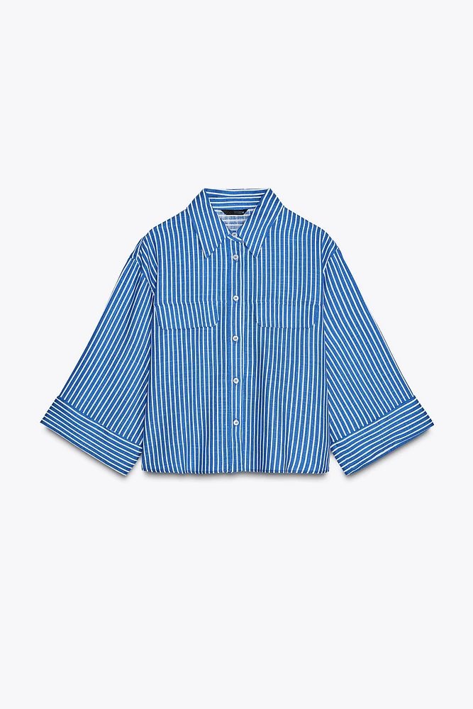 CHEMISE RAYURES AVEC LIN
