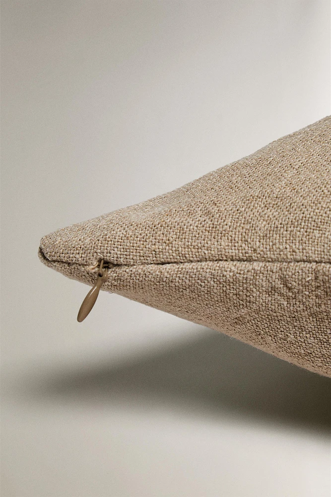 HOUSSE DE COUSSIN COUVRE-LIT LIN LAVÉ UNIE