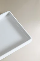 WHITE EARTHENWARE BATHROOM TRAY