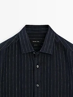 100% linen pinstripe shirt