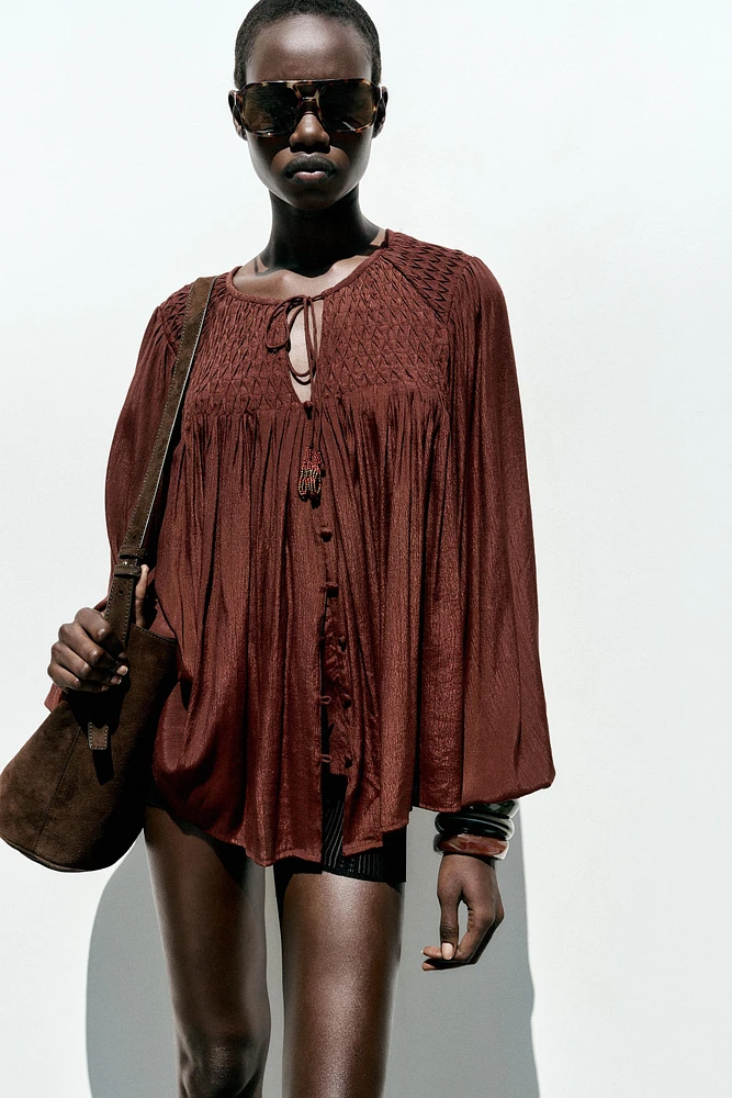 BLOUSE FLUIDE FRONCES