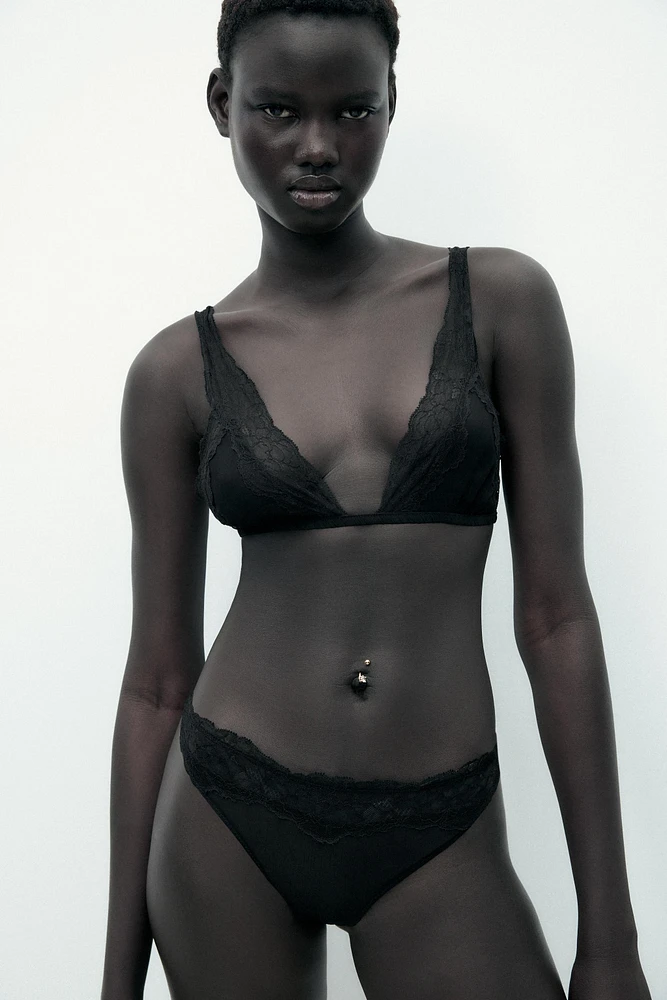 VISCOSE LACE THONG
