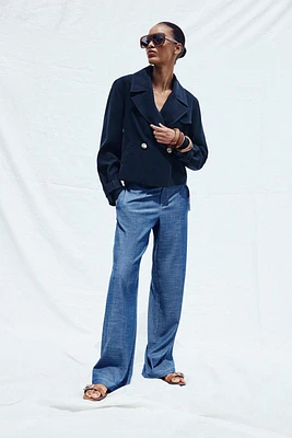 PANTALON LARGE À PASSANTS