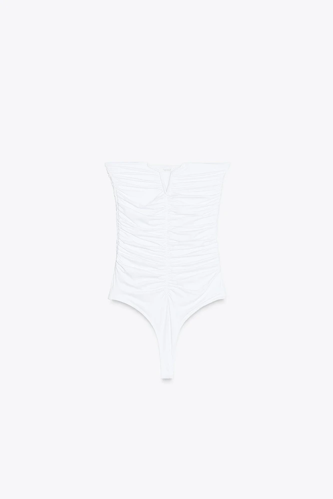BODY BANDEAU EN POLYAMIDE À PLIS