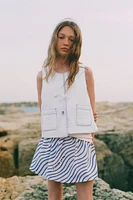 JUPE-SHORT BERMUDA IMPRIMÉE CORDE
