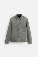 WASHED DENIM OVERSHIRT