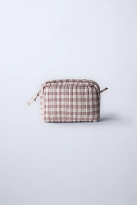 GINGHAM COSMETIC BAG