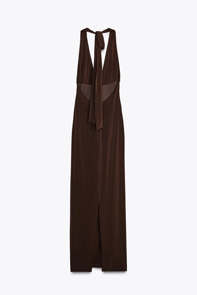 ROBE LONGUE DOS NU COL MONTANT