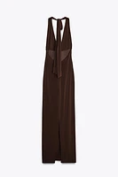 ROBE LONGUE DOS NU COL MONTANT
