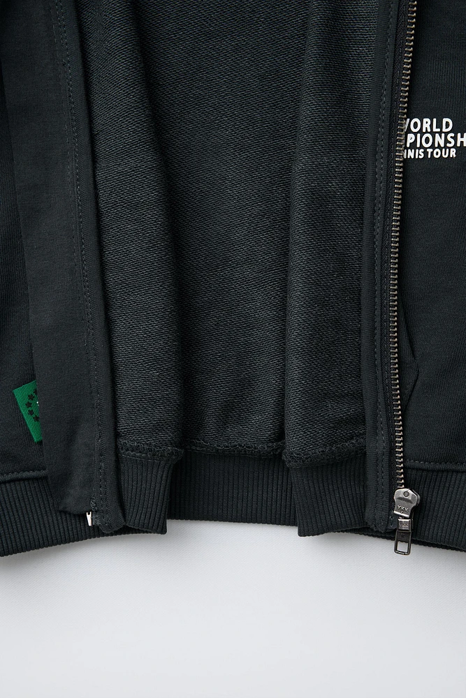 TEXT ZIPPER JACKET