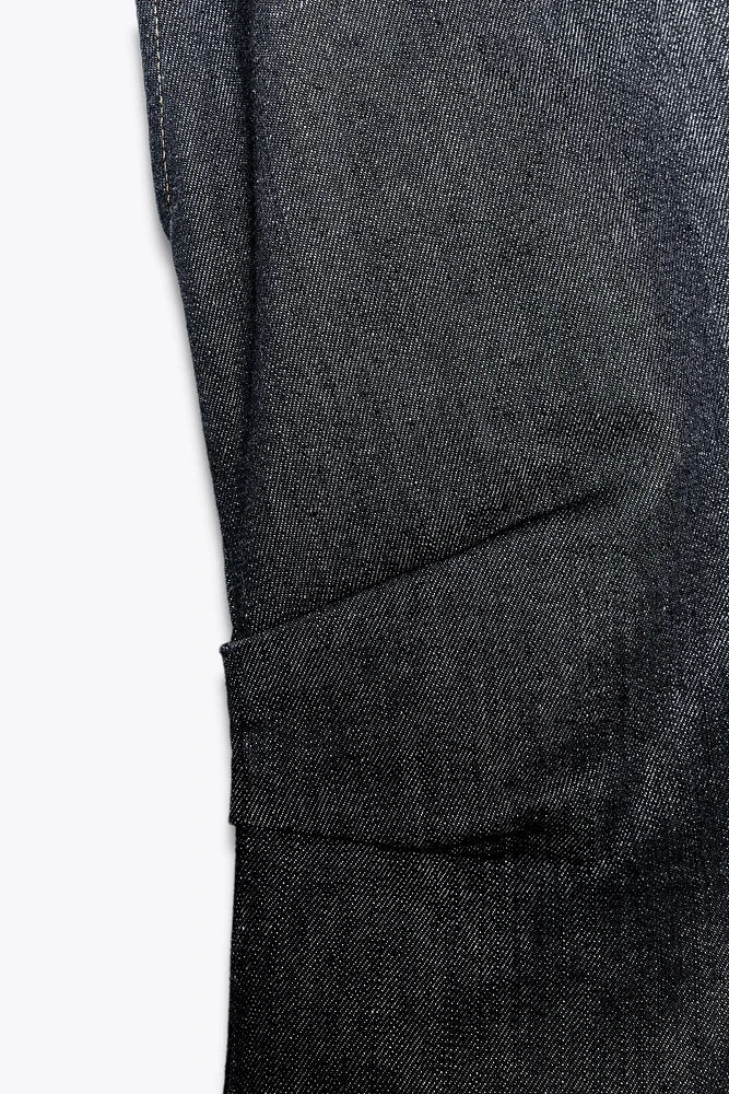 ROBE COURTE EN DENIM TRF DRAPÉE