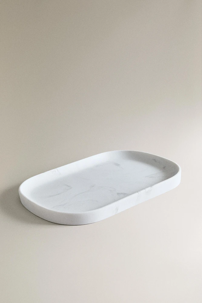 PLATEAU SALLE DE BAIN IMITATION MARBRE