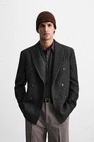 DOUBLE-BREASTED WOOL BLAZER