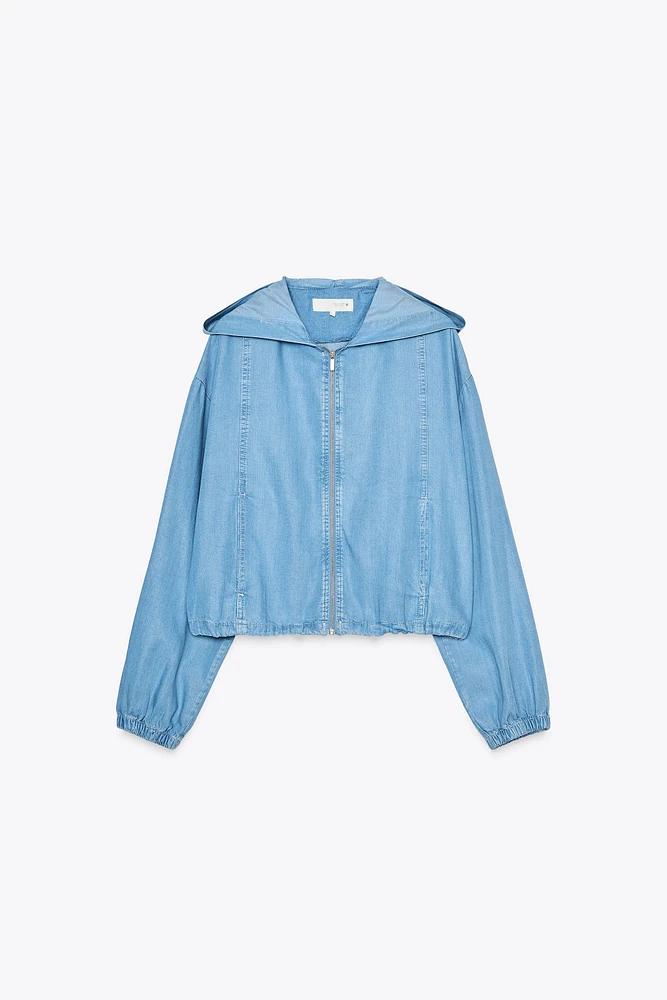 ADJUSTABLE HEM HOODED JACKET