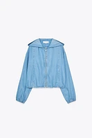 ADJUSTABLE HEM HOODED JACKET