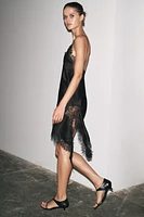 ZW COLLECTION ASYMMETRIC LACE DRESS