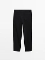 100% cotton relaxed fit trousers