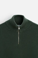 QUARTER ZIP SWEATER