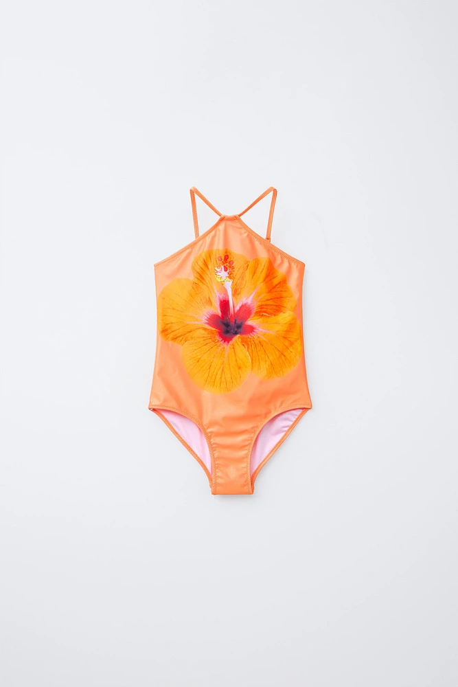 6-14 ANS/ MAILLOT DE BAIN À IMPRIMÉ FLEURS