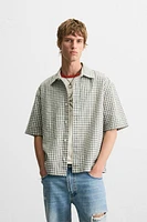 CHEMISE BOXY FIT À CARREAUX