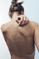 POLYAMIDE CROSS-BACK STRAPPY BODYSUIT
