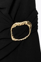 DRAPED BUCKLE TOP