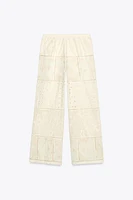 ZW COLLECTION PATCHWORK EMBROIDERED PANTS
